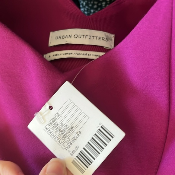 NWT UO Maria Short Sleeve Ponte Mini Dress, Magenta-Purple - Picture 6 of 8